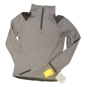 Champion XS 4/5 Gray 1/4 Zip Pullover Sweatshirt W/ Thumbholes & Duo Dry+ Techno